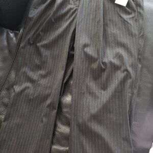 DKNY Gray Pinstripe Pantsuit with Tapered Legs